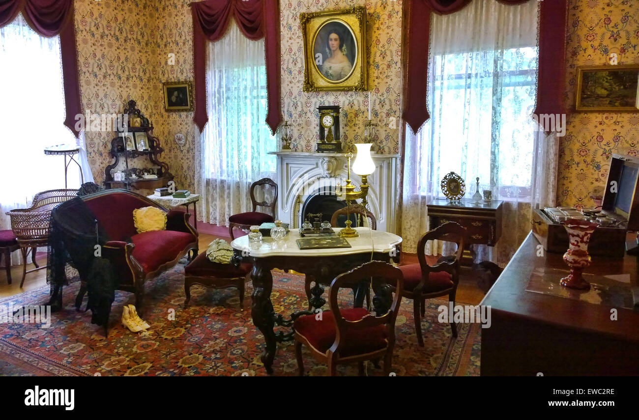 Victorian era sitting room Stock Photo