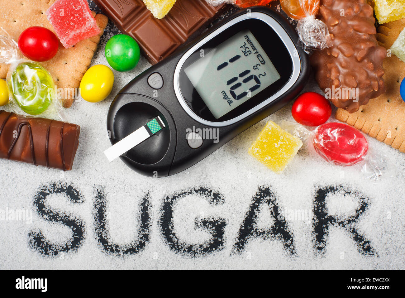 Unhealthy food concept sugar Stock Photo Alamy