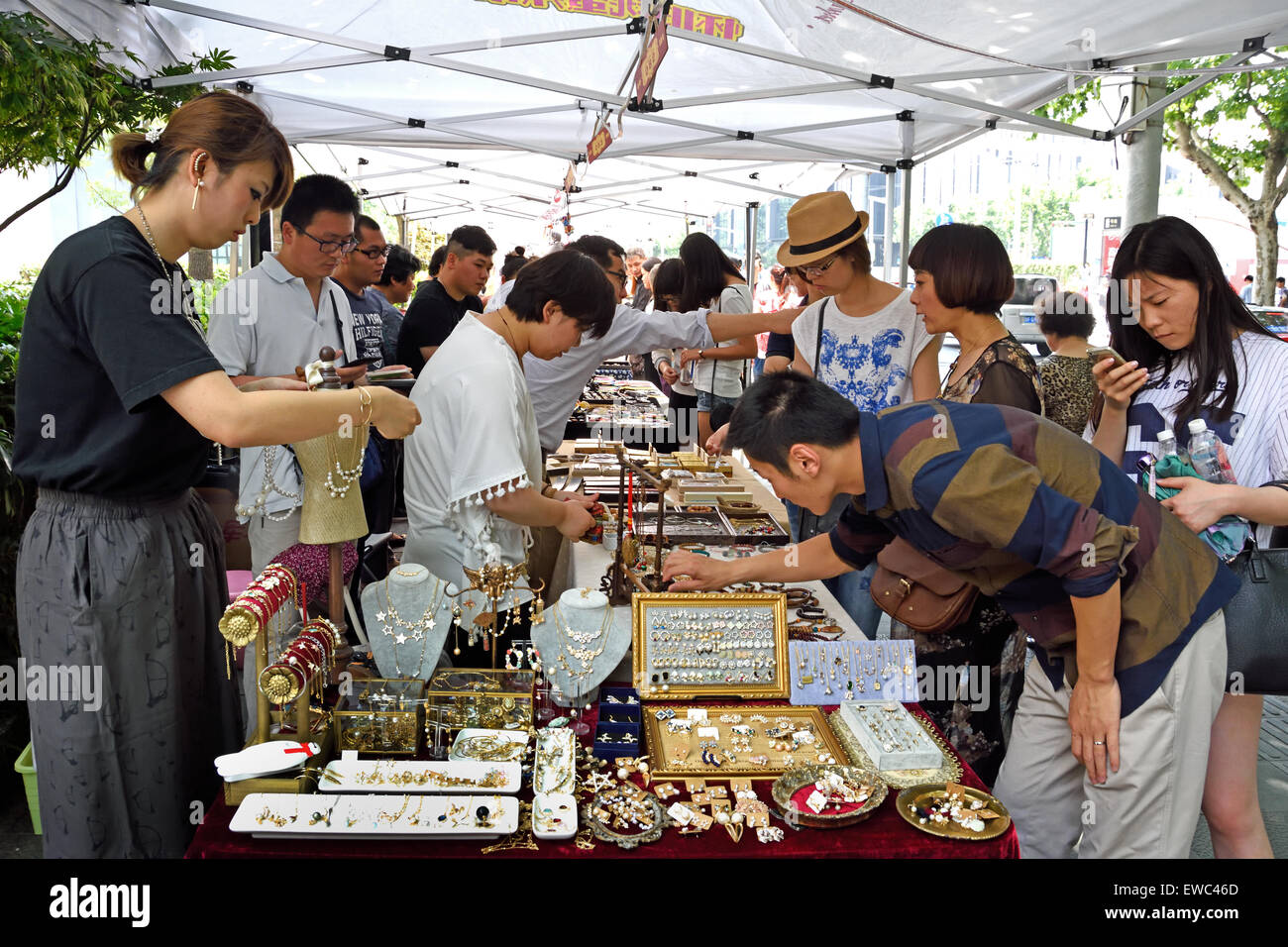 Old Shanghai Fashion and Street Market The French Concession Luwan and Xuhui District China Stock Photo