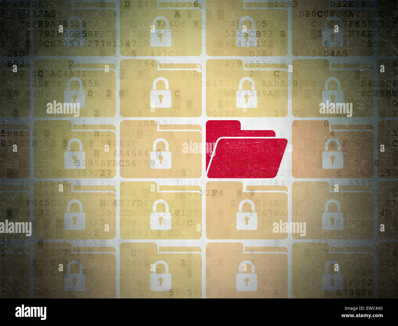 Finance concept: folder icon on Digital Paper background Stock Photo ...