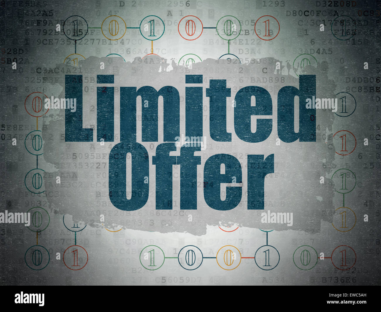 Business concept: Limited Offer on Digital Paper background Stock Photo ...