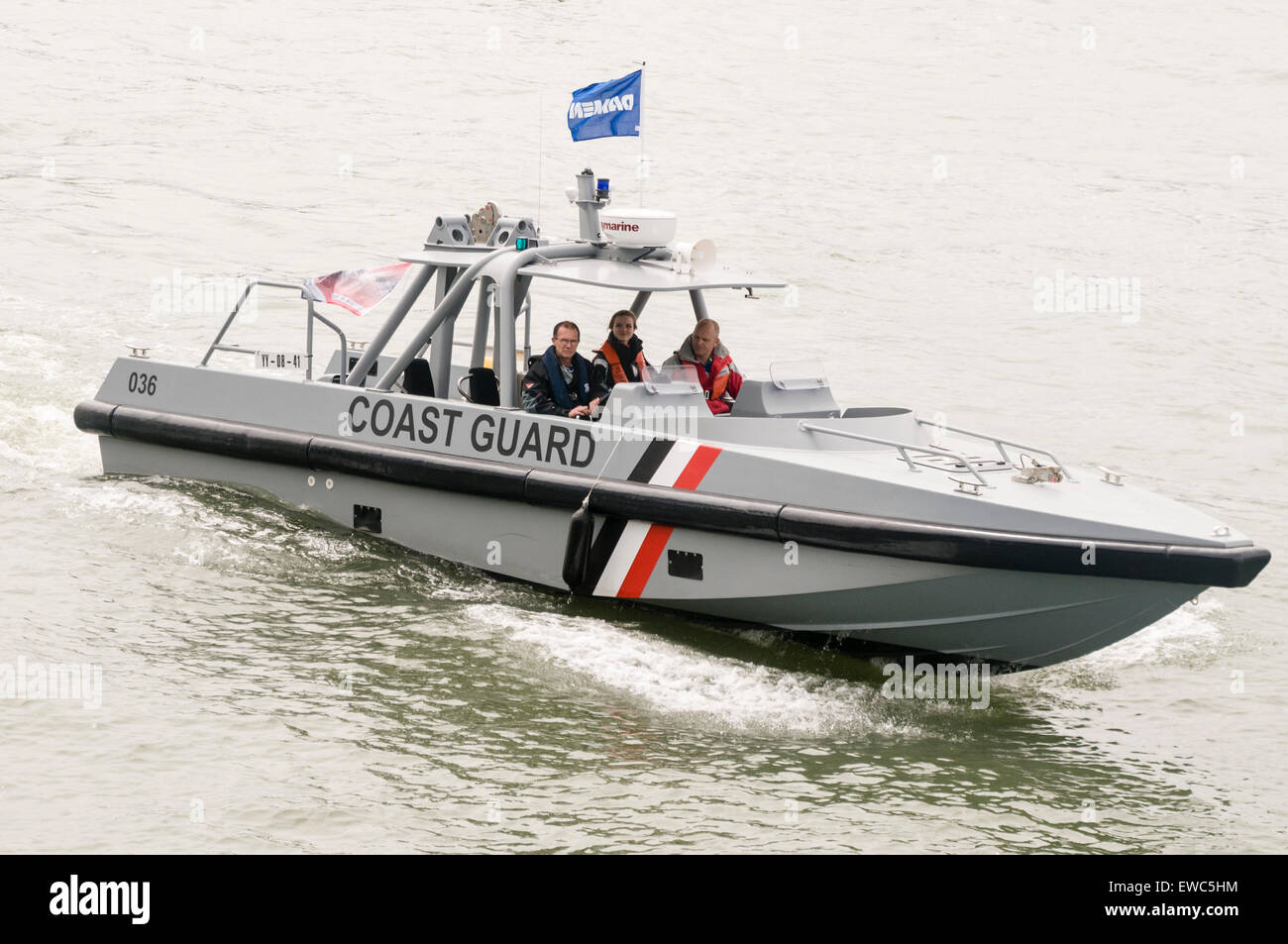 Dutch Coastguard on patrol Stock Photo
