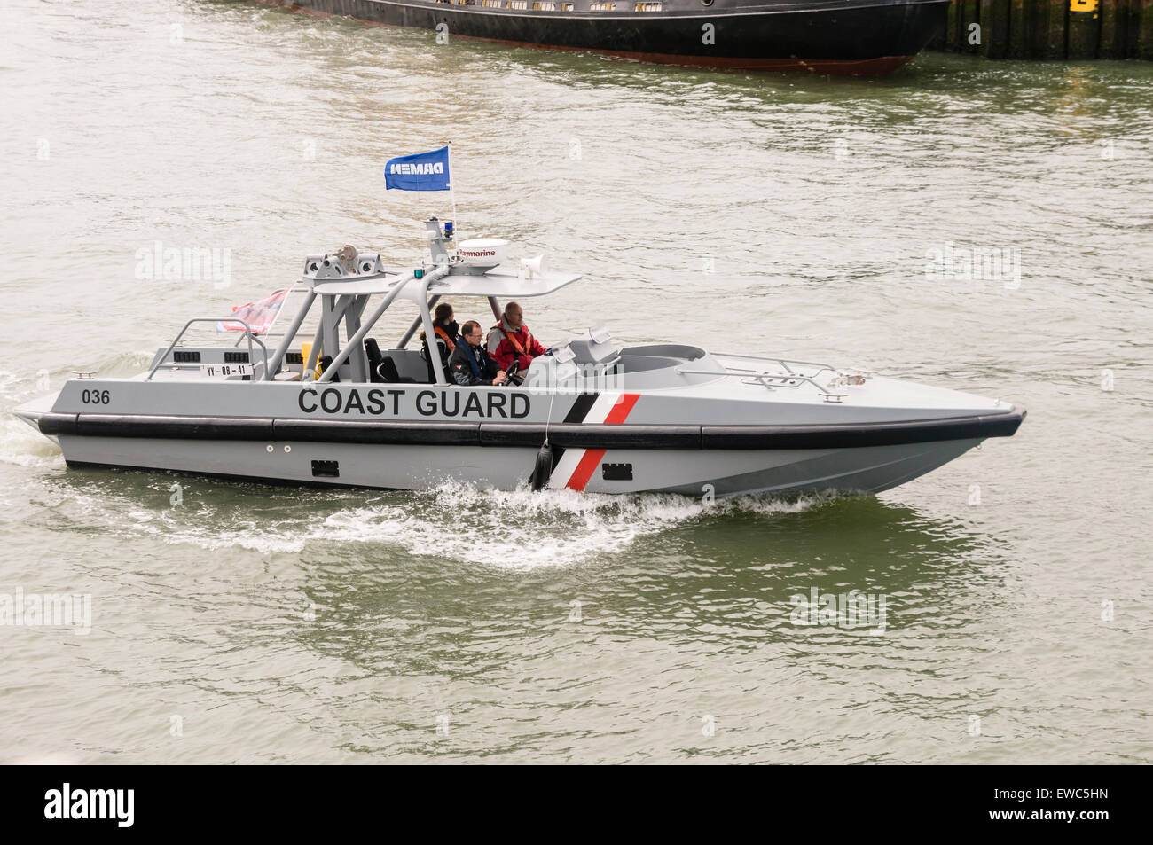 Dutch Coastguard on patrol Stock Photo