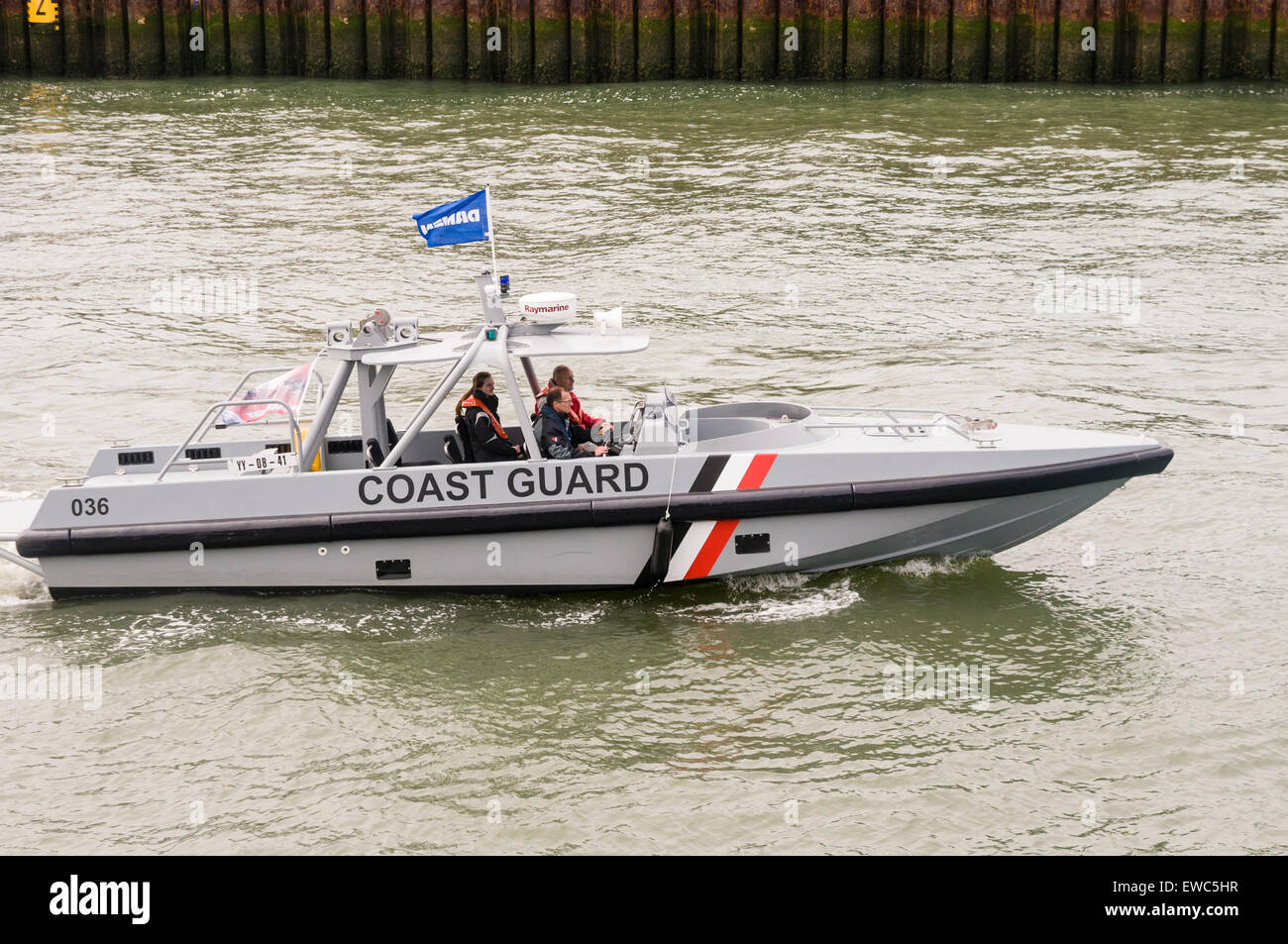 Dutch Coastguard on patrol Stock Photo