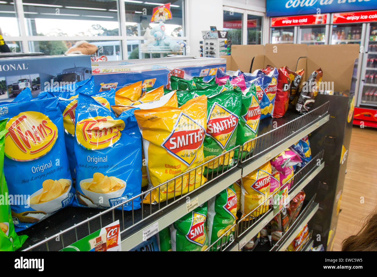 Smiths made crisps chips for sale at a australian service station in