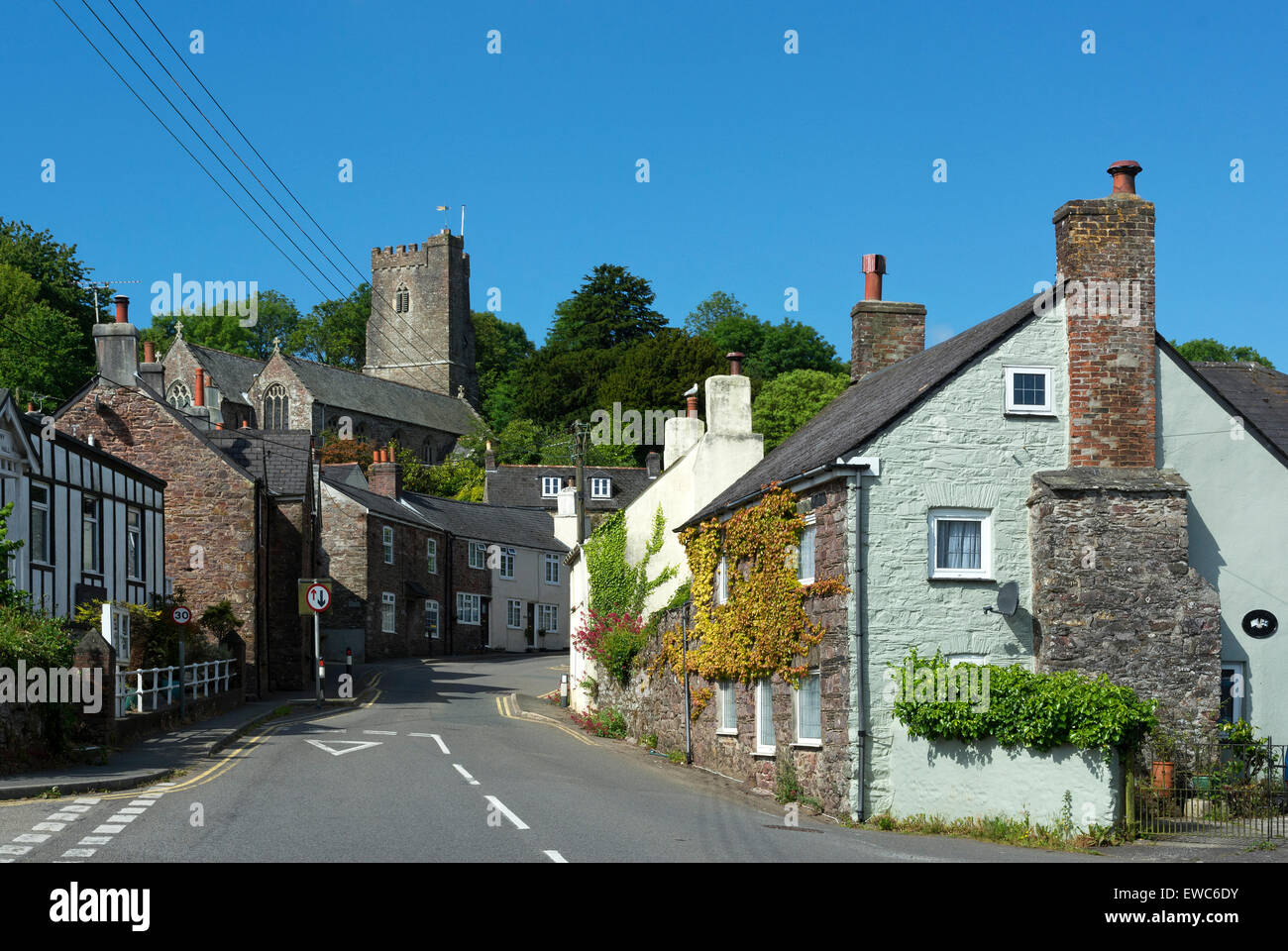 The village of Antony in Cornwall, England, UK Stock Photo