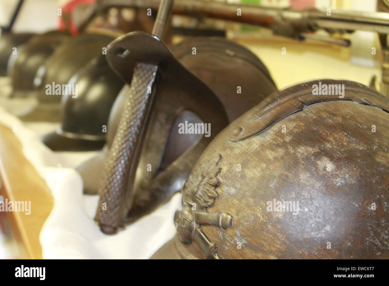 ancient helmet from the second world war Stock Photo - Alamy