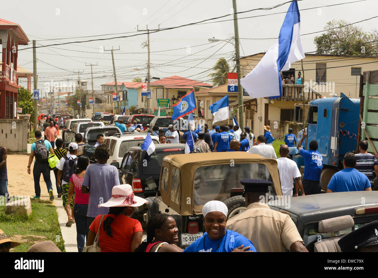 Belize. 22nd June, 2015. Supporters At The Celebration And Procession ...