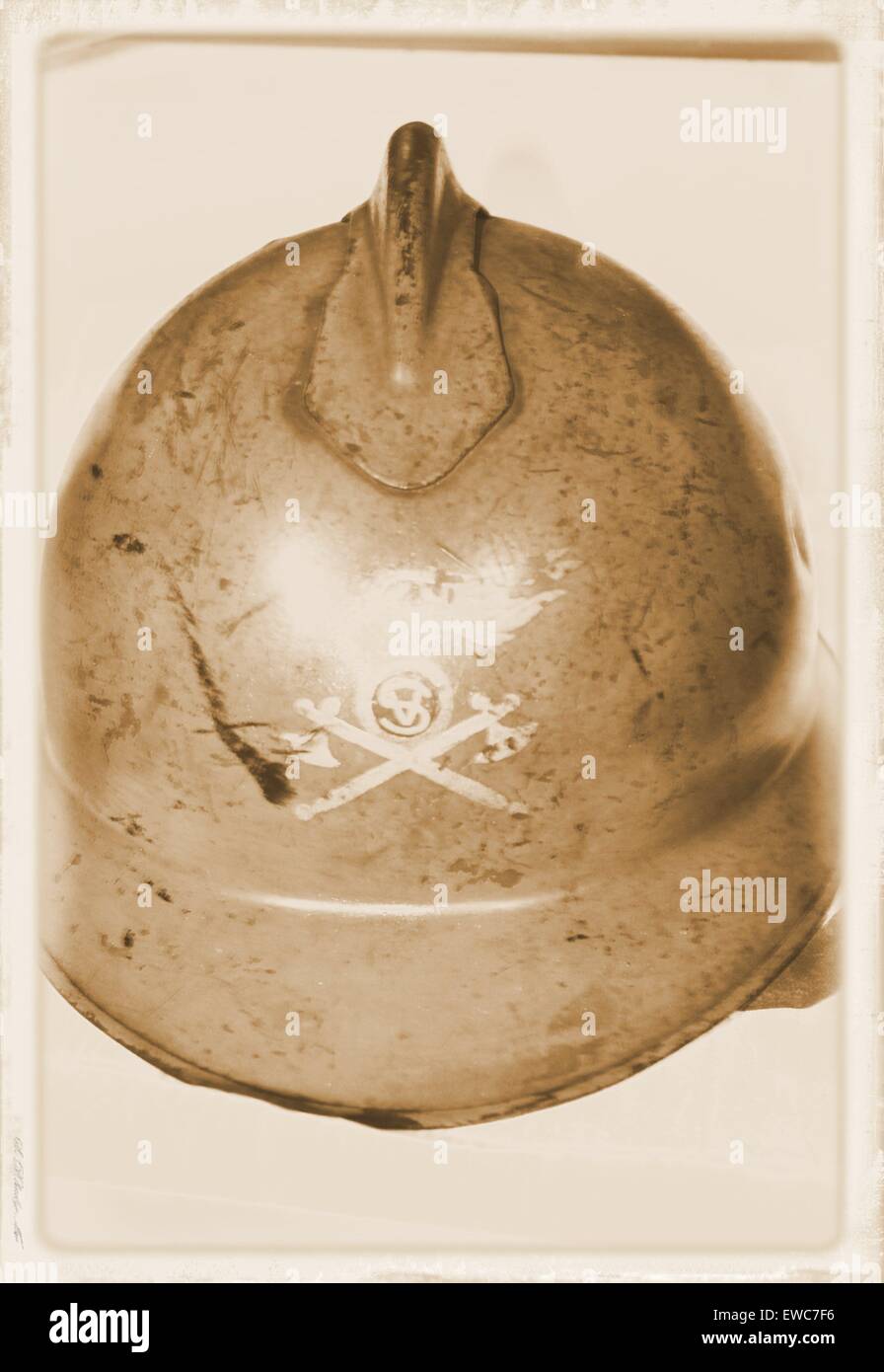 ancient helmet from the second world war Stock Photo - Alamy