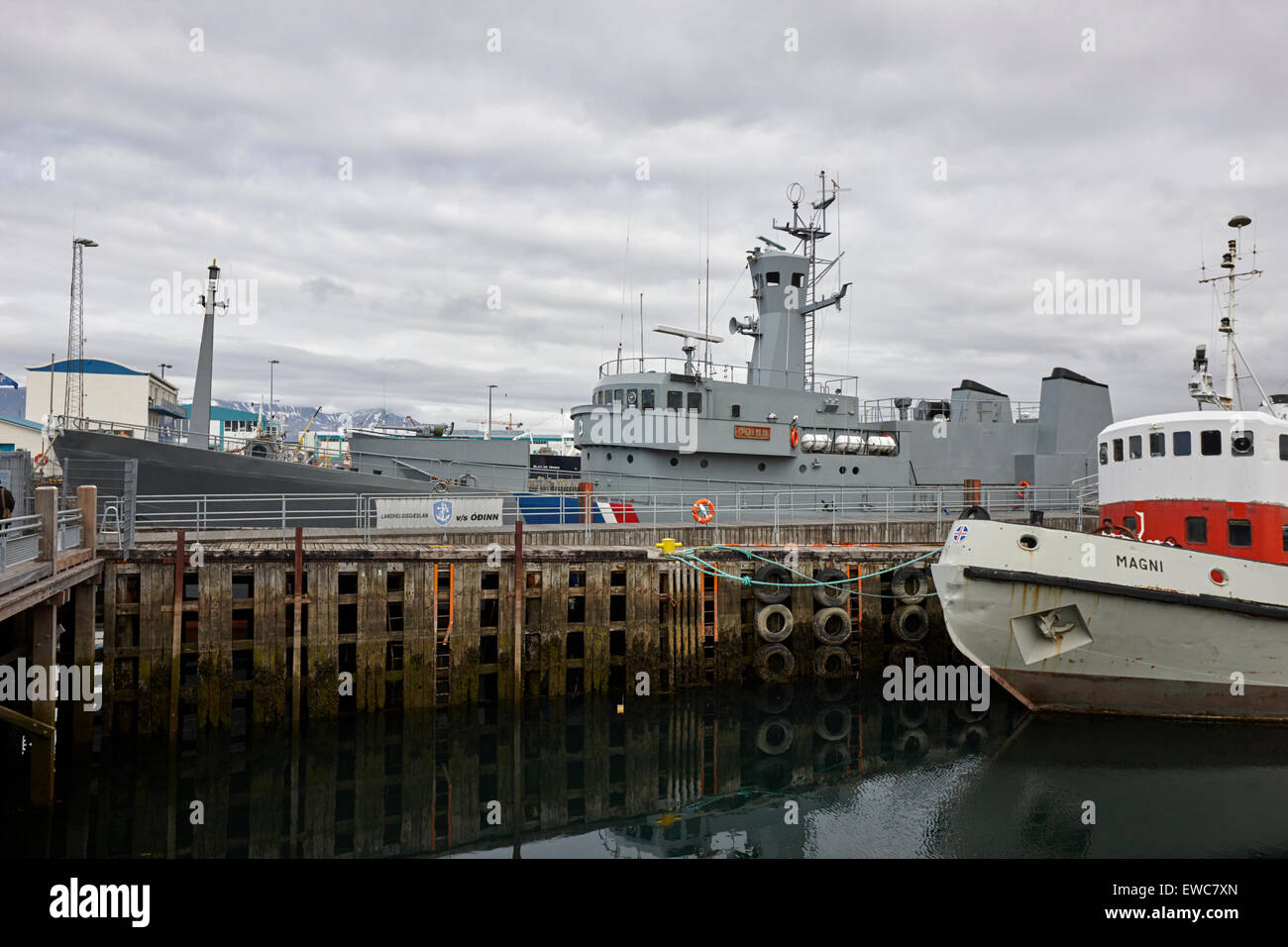 odinn coastguard ship at Reykjavik Maritime Museum Iceland Stock Photo