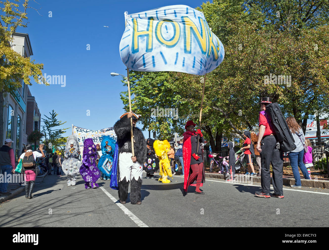 The Honk Festival in Boston, Massachusetts, USA features activist