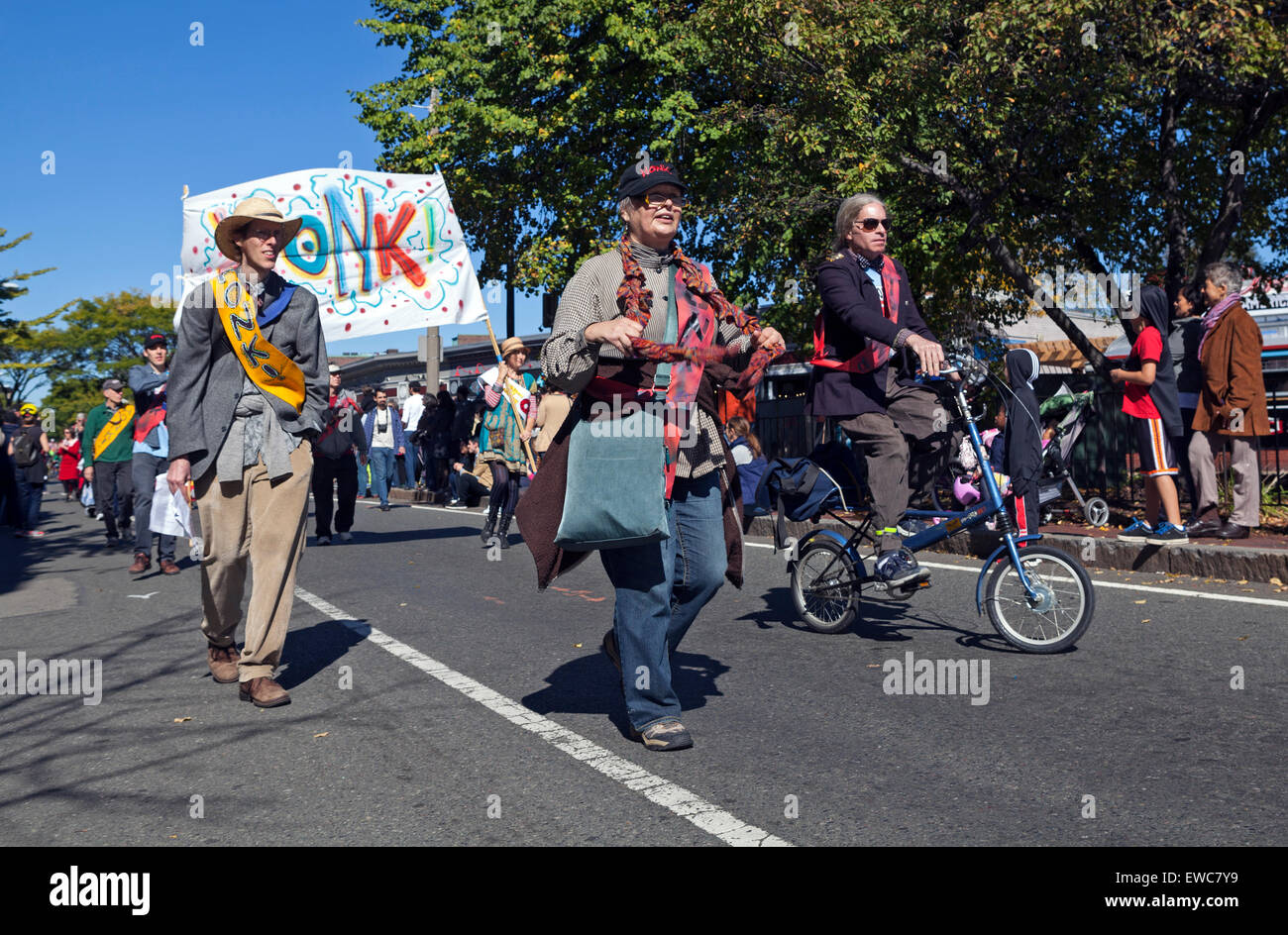 The Honk Festival in Boston features activist marching bands from