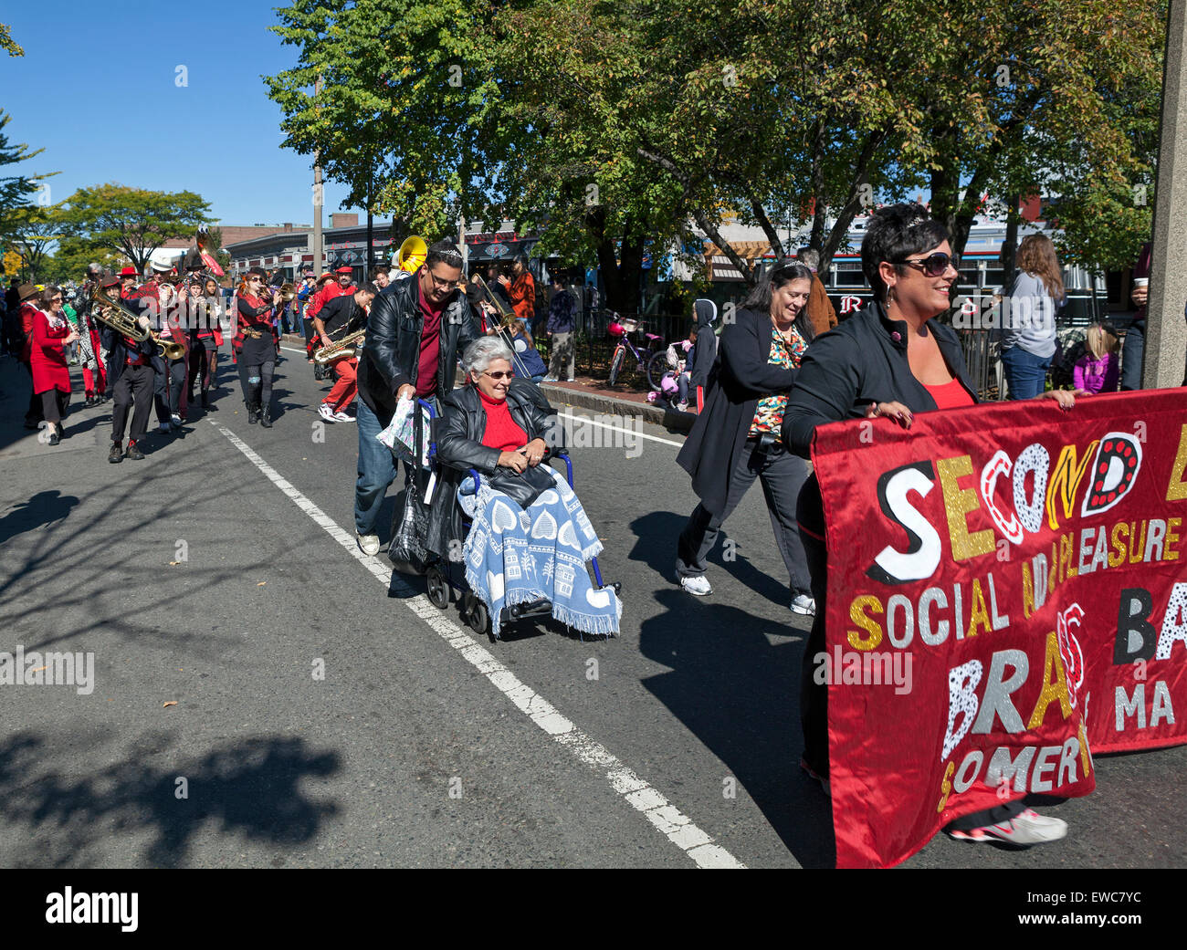 The Honk Festival in Boston, Massachusetts, USA features activist