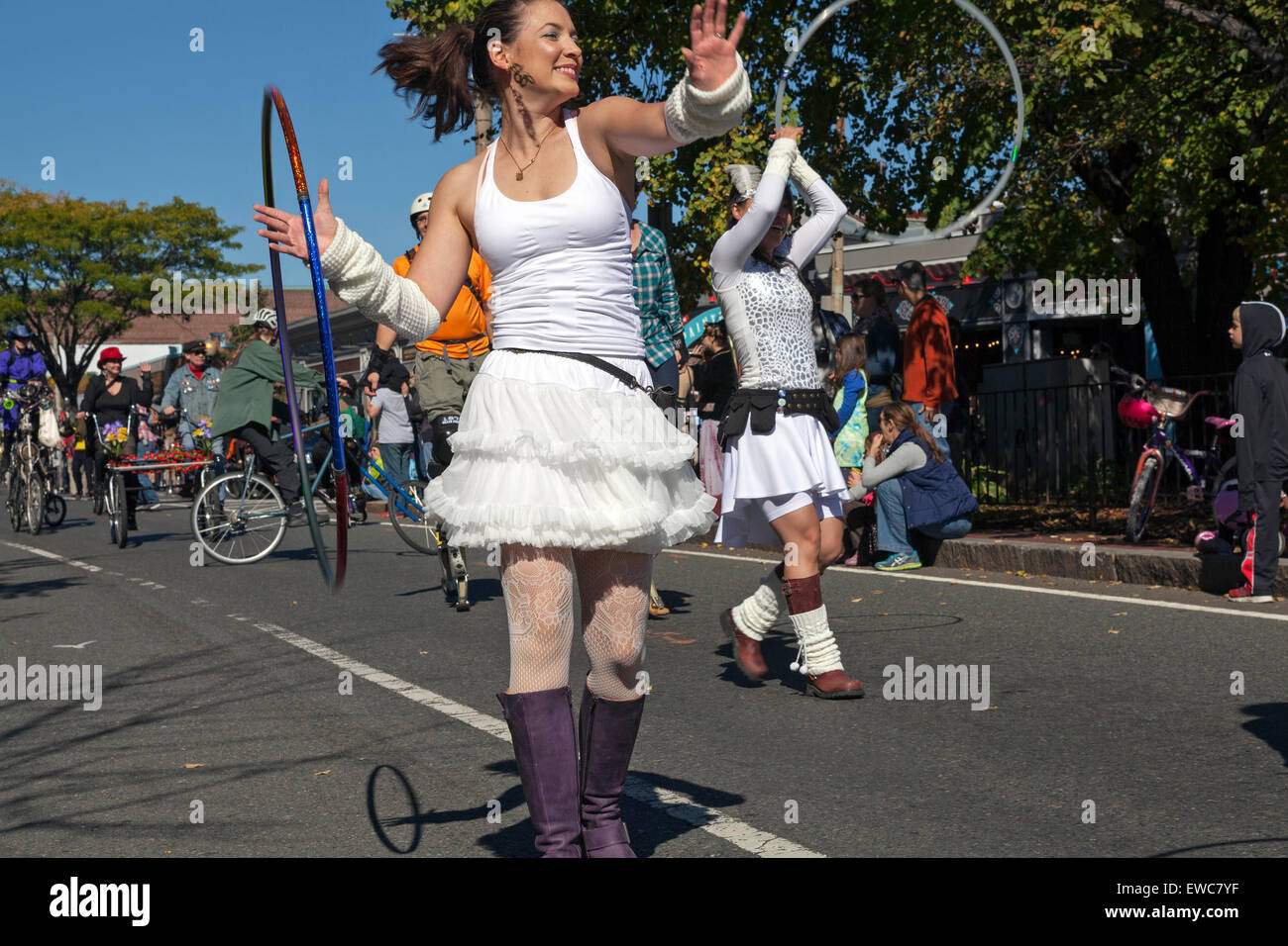 The Honk Festival in Boston, Massachusetts, USA features activist