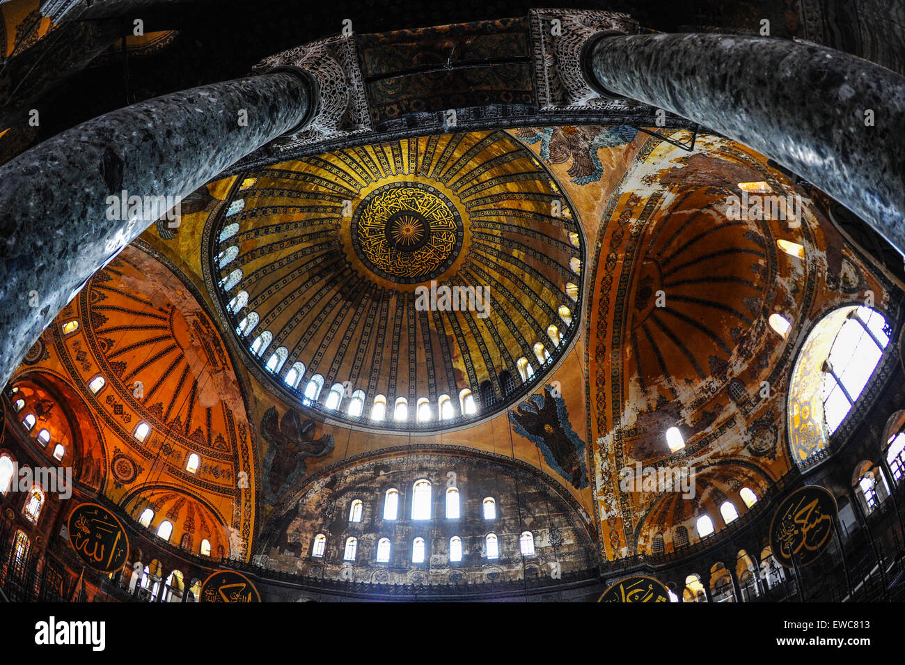 Inside The Hagia Sophia In Istanbul Turkey Stock Photo