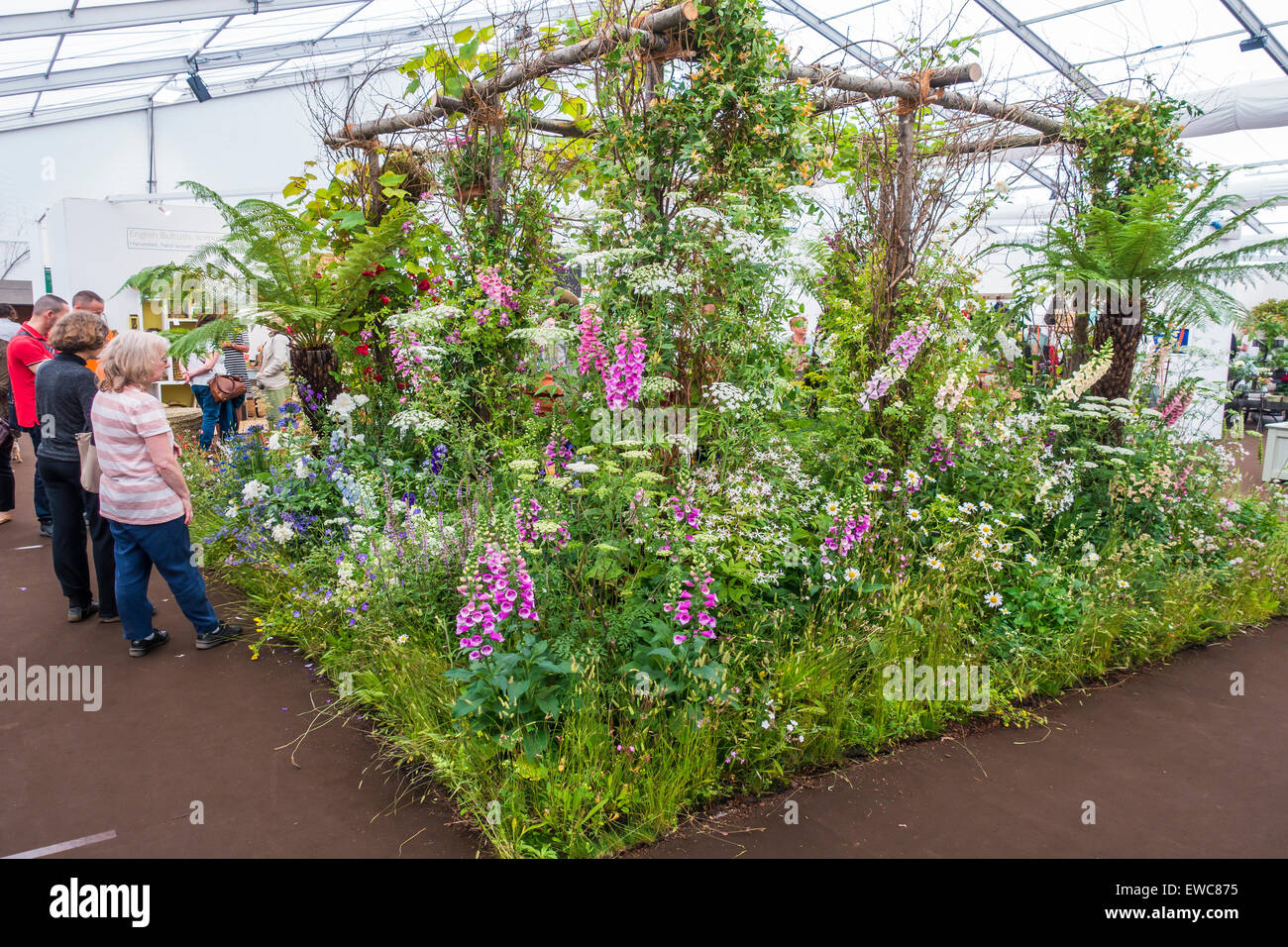 Grow London Show Hampstead  Garden Design Exhibition Stand Stock Photo