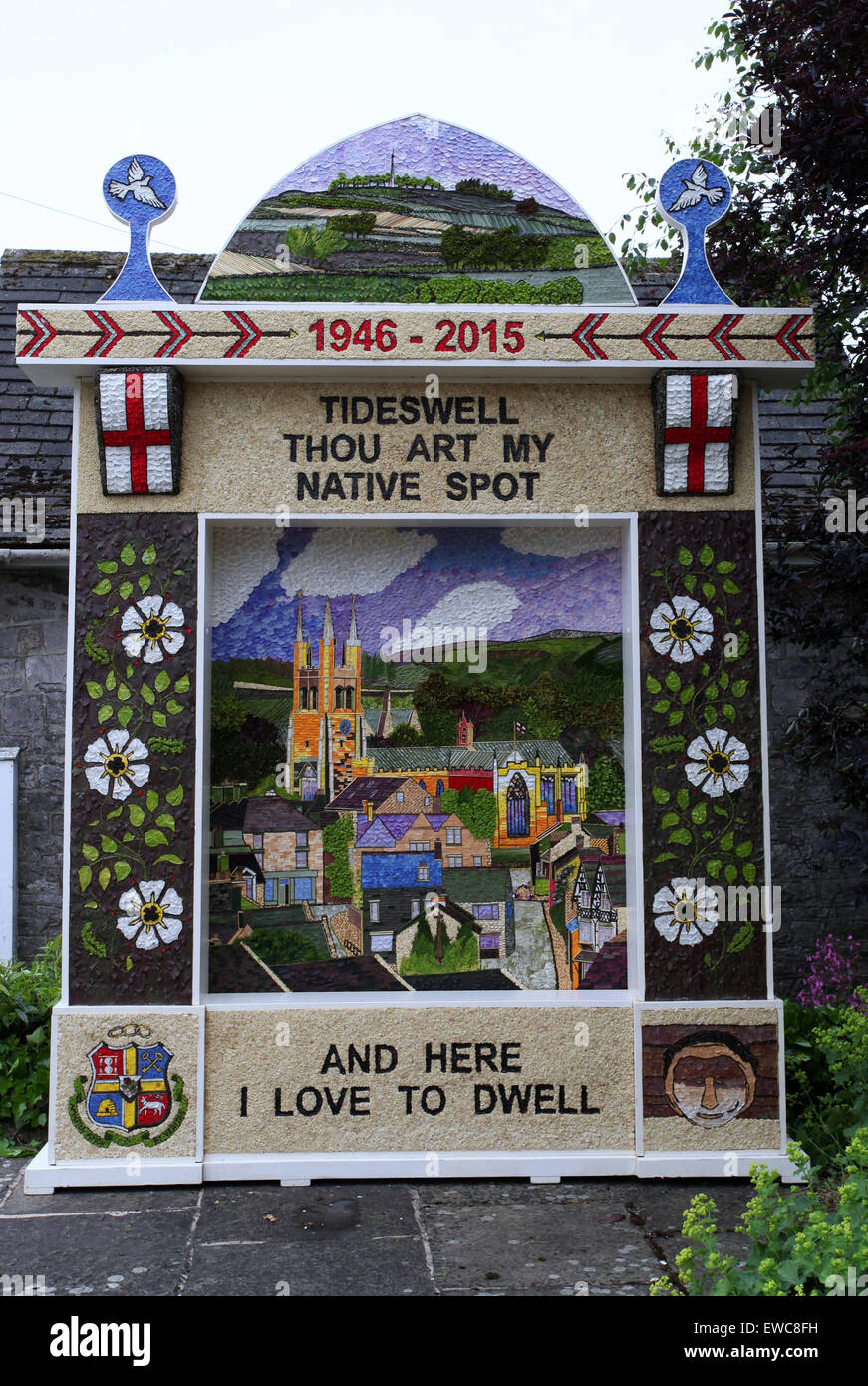 Tideswell Well Dressing 2015 Stock Photo