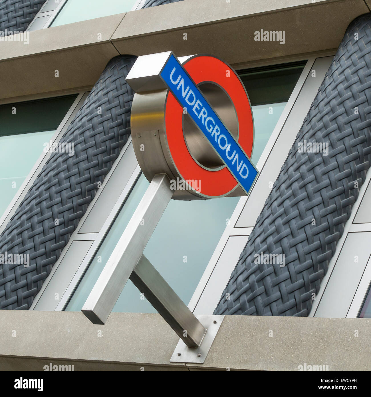 London Underground Sign Kings Cross and St Pancras London Stock Photo