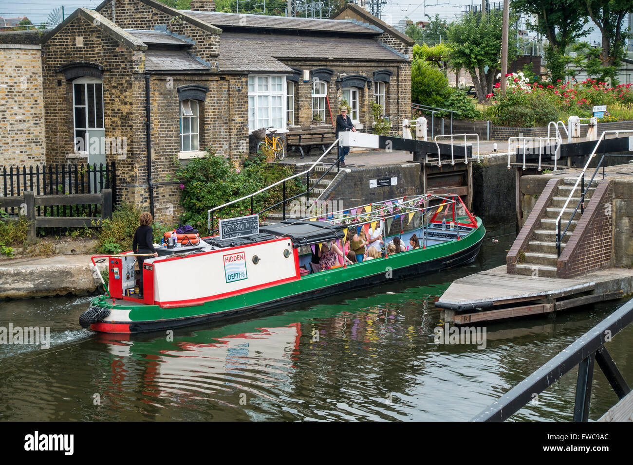 St Pancras Lock is a lock on the Regent's Canal, in the London Borough of Camden Stock Photo