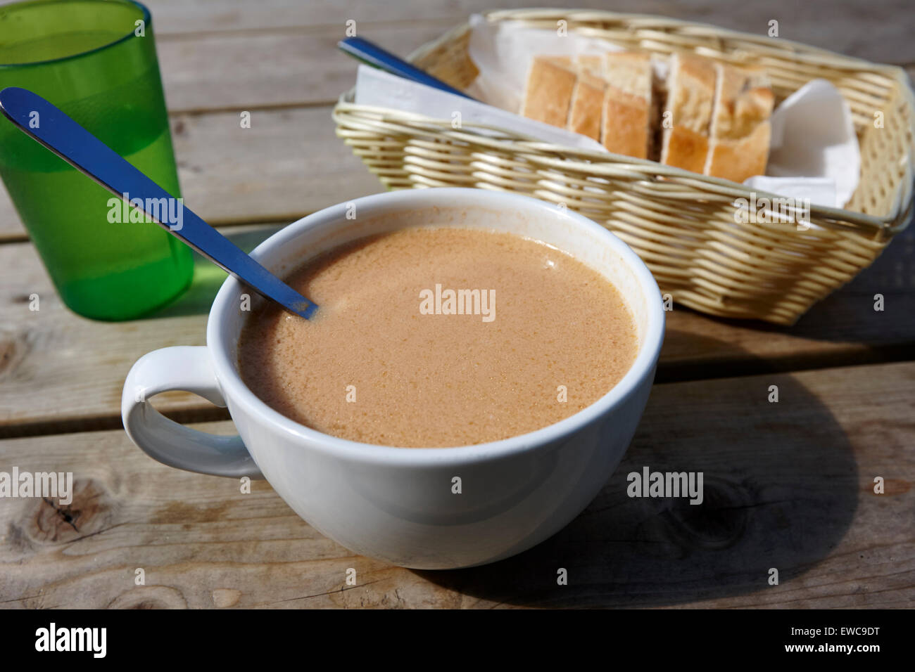 bowl of worlds greatest lobster soup from saegreifinn the sea baron restaurant Reykjavik iceland