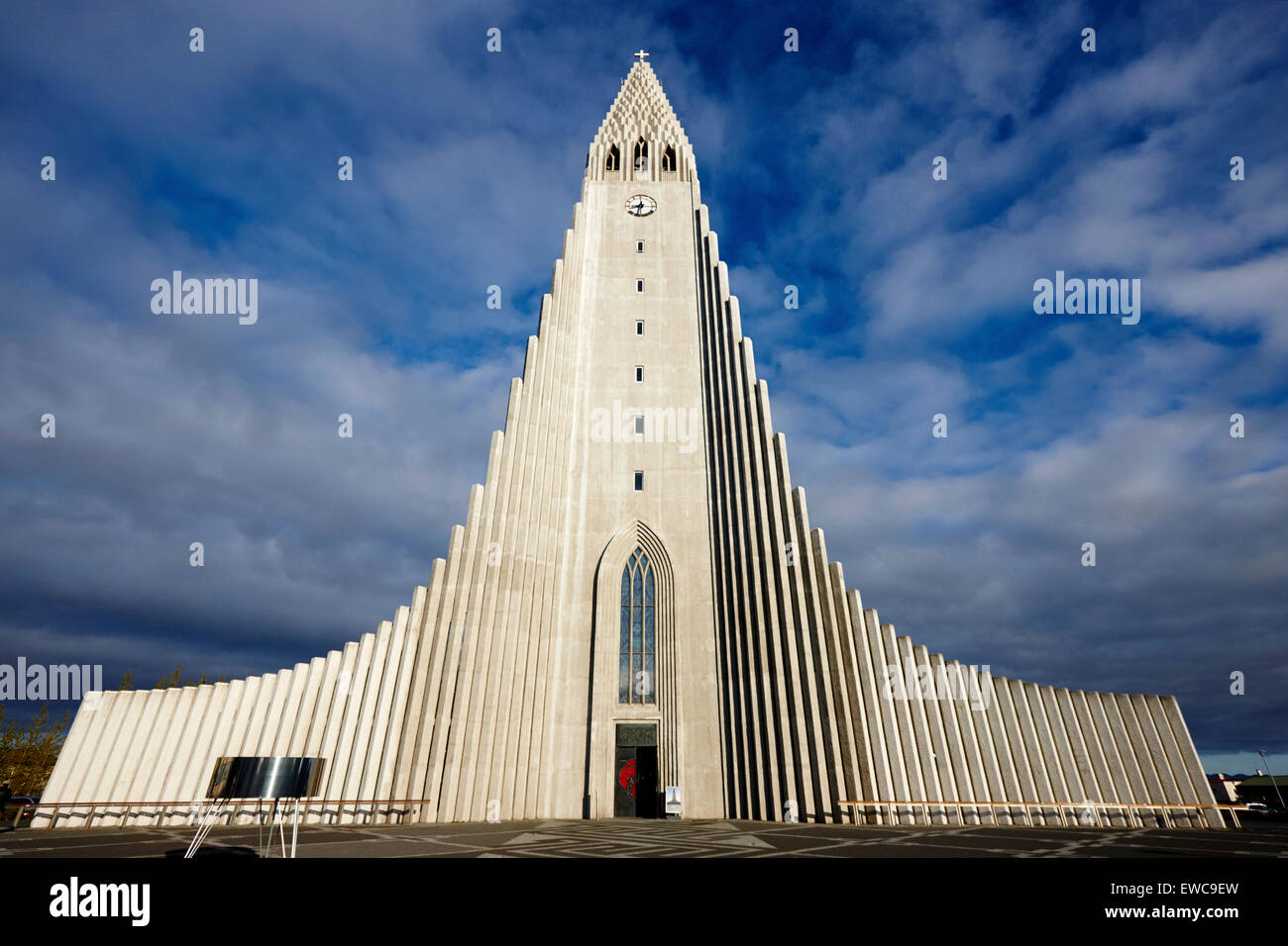 Hallgrimskirkja church Reykjavik church of iceland Stock Photo