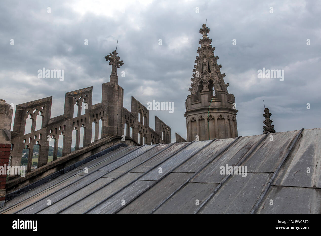 Roof of Bath Abbey in Bath Somerset Stock Photo - Alamy