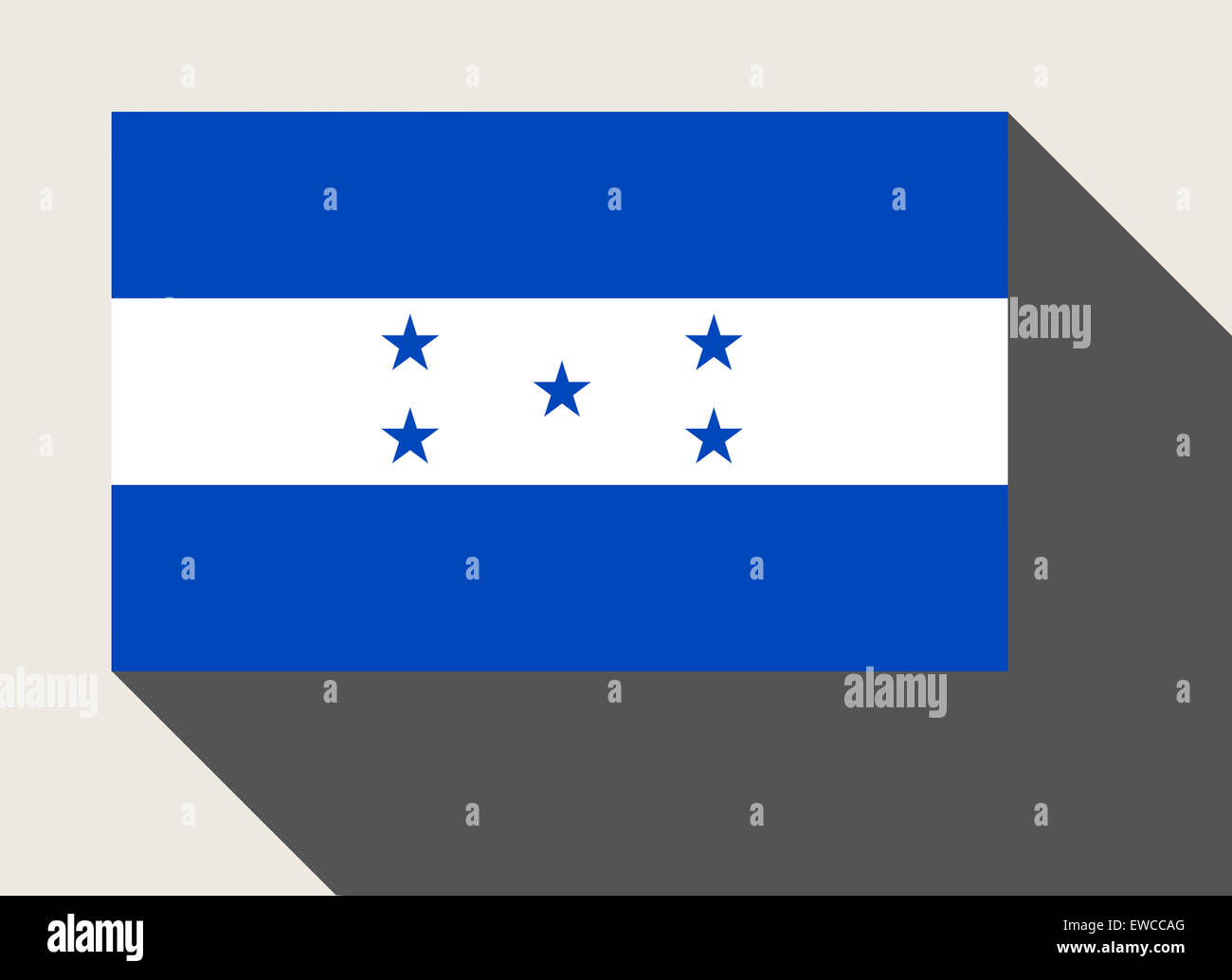 Honduras flag in flat web design style. Stock Photo