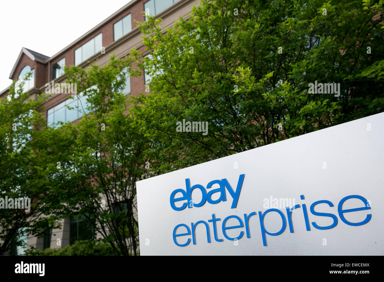 A logo sign outside of the headquarters of eBay Enterprise  in King of Prussia, Pennsylvania. Stock Photo