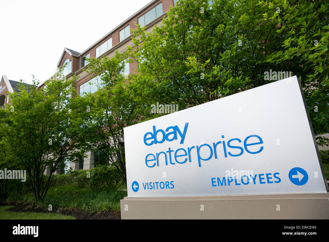 A logo sign outside of the headquarters of eBay Enterprise  in King of Prussia, Pennsylvania. Stock Photo