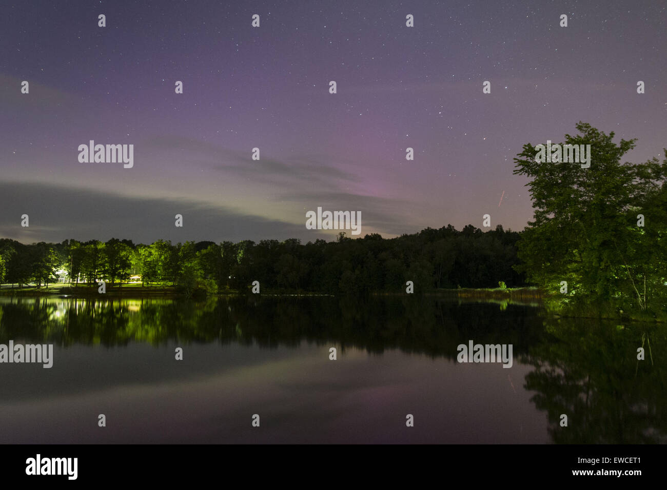 Middletown, N.Y, USA. 22nd June, 2015. The northern lights are visible