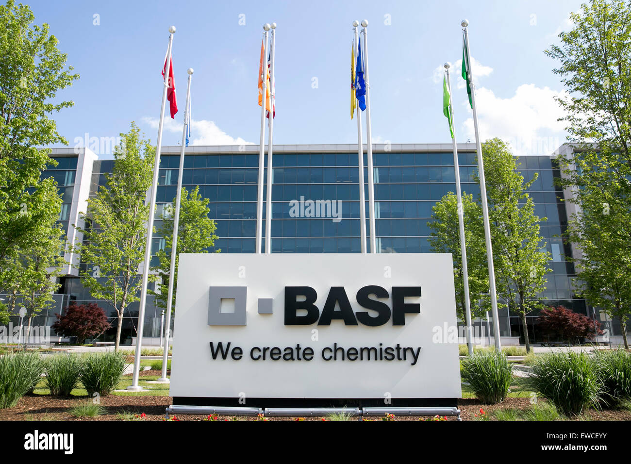 A logo sign outside of a facility occupied by BASF in Florham Park, New  Jersey Stock Photo - Alamy