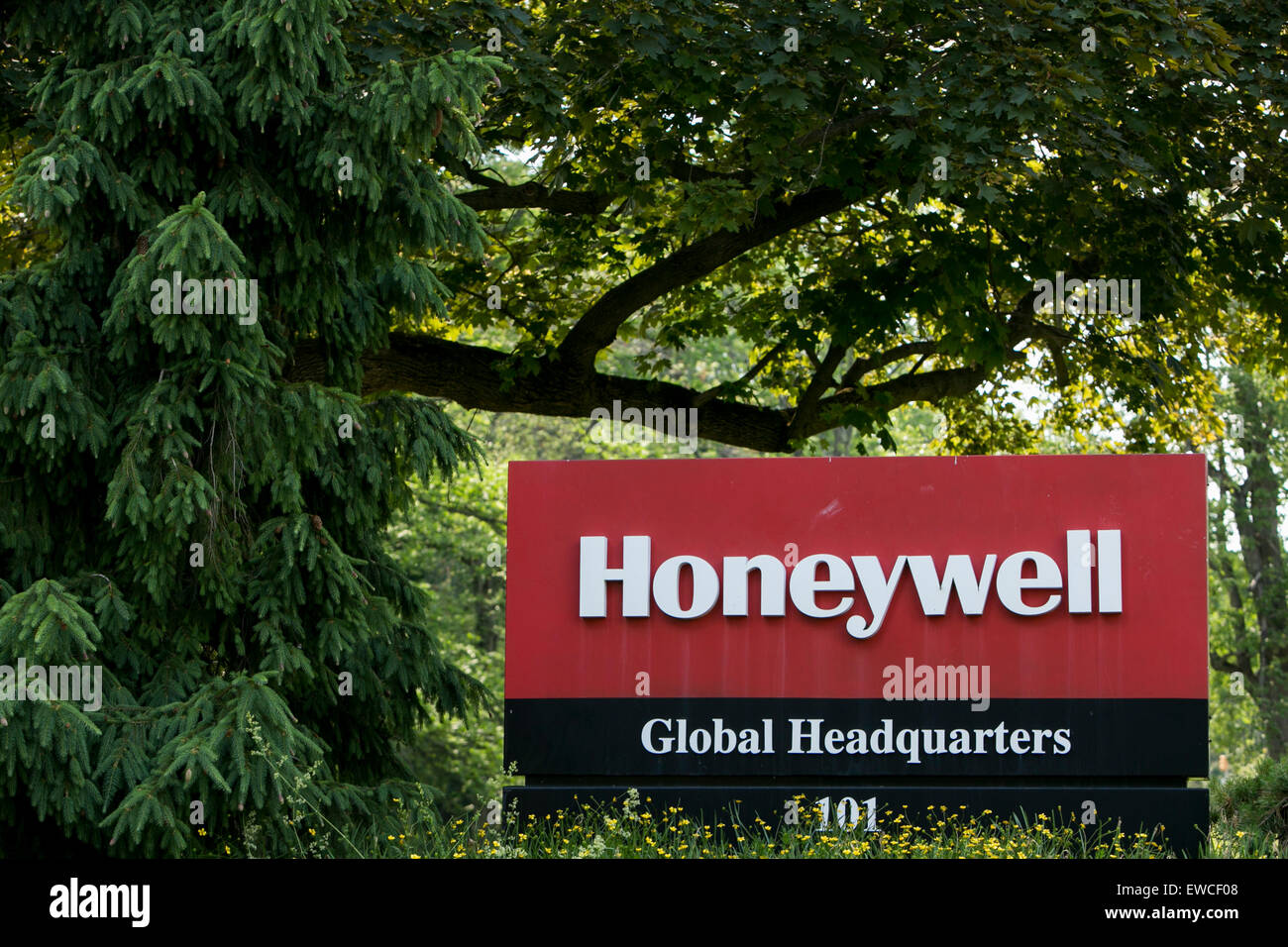 Logo sign outside headquarters honeywell hires stock photography and