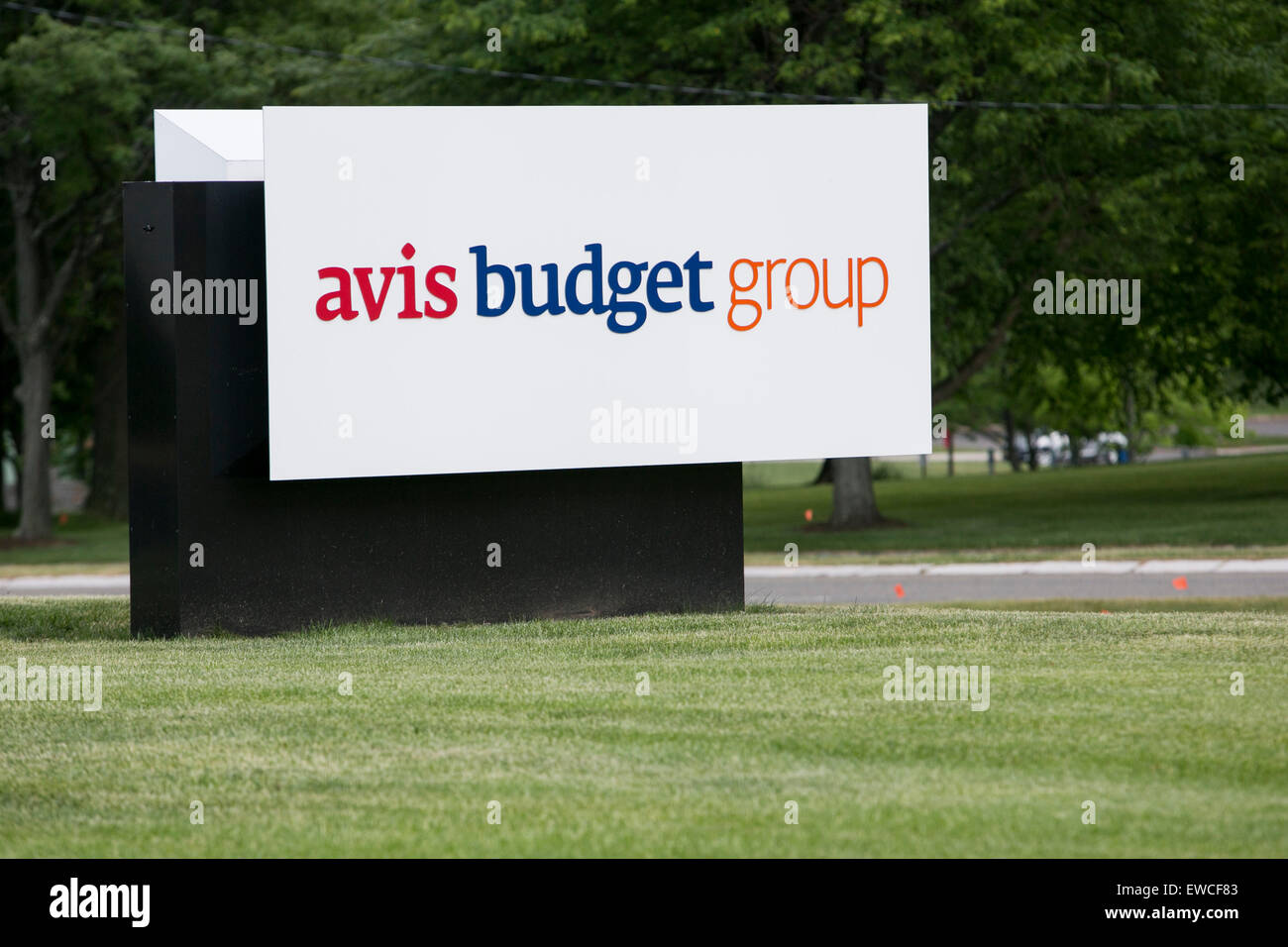 A logo sign outside of the headquarters of Avis Budget Group, Inc., in  Parsippany, New Jersey Stock Photo - Alamy