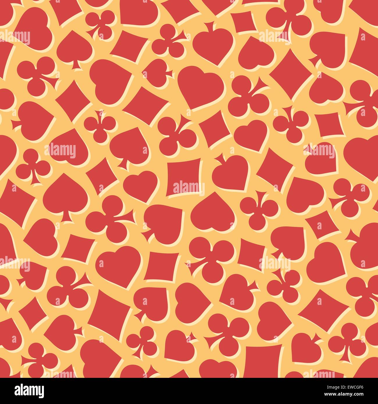 Seamless pattern with card suits. Endless background of hearts ...