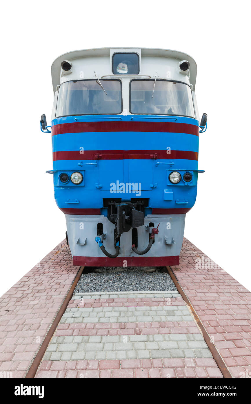 Blue and white locomotive hi-res stock photography and images - Alamy