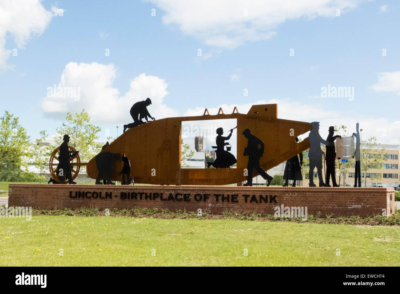 Lincoln Tank memorial installed in May 2015 in memory of the World War