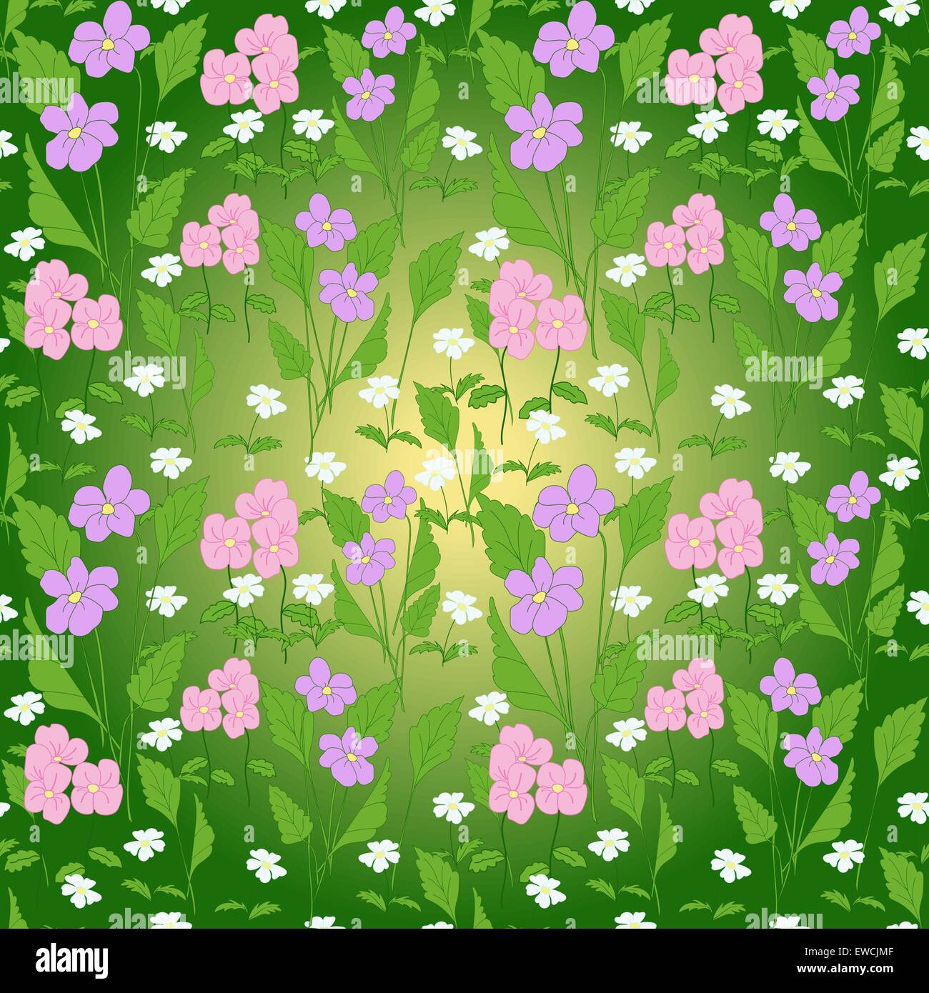 Flowers Colorful Seamless Pattern Background Vector Stock Vector Image ...