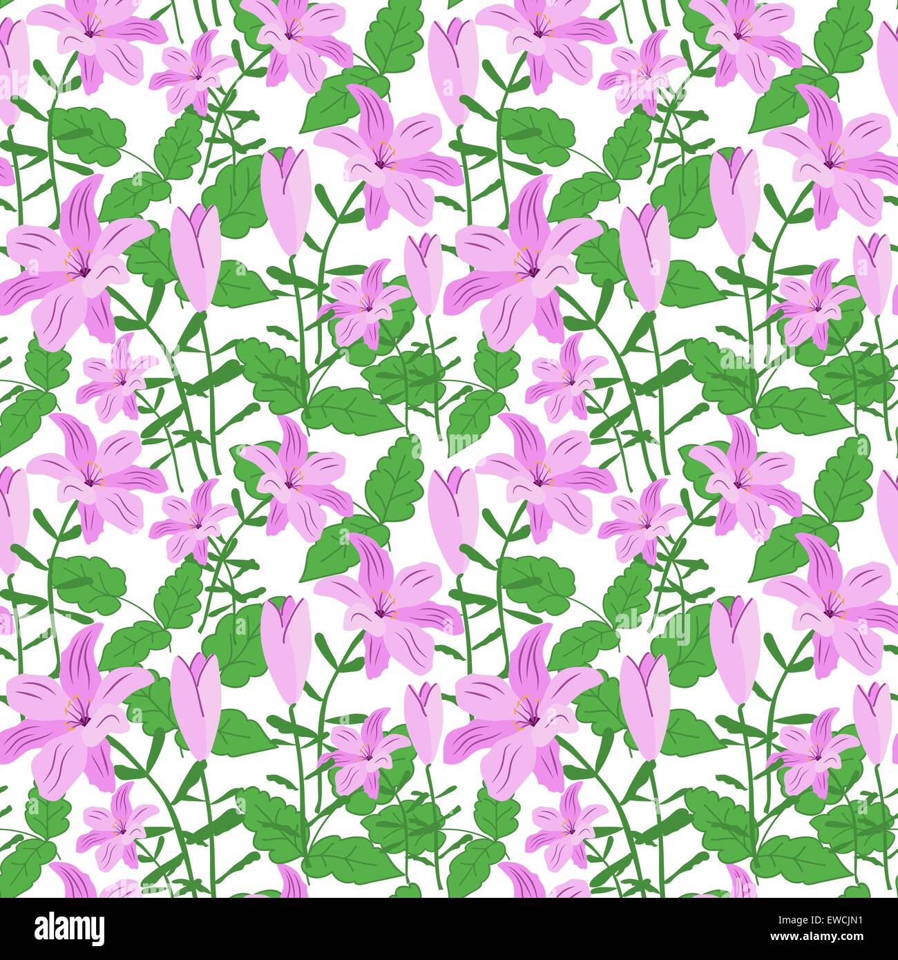 Flowers Colorful Seamless Pattern Background Vector Stock Vector Image ...
