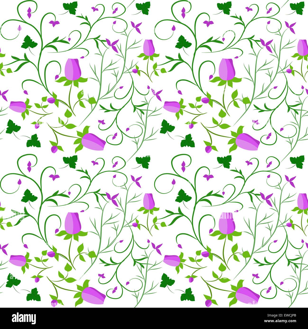 Flowers Colorful Seamless Pattern Background Vector Stock Vector Image ...