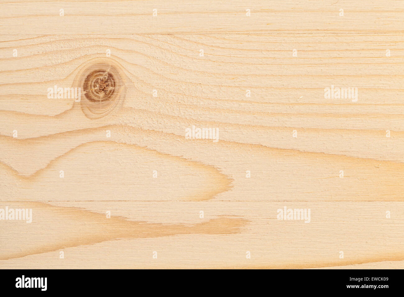 Background texture of new wooden board with knot and natural pattern lines Stock Photo