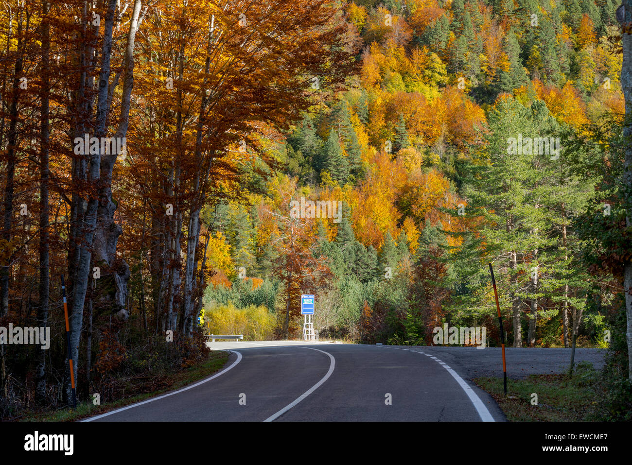 Larra Belagua road. Roncal Valley, Navarre Pyrenees, Spain Stock Photo