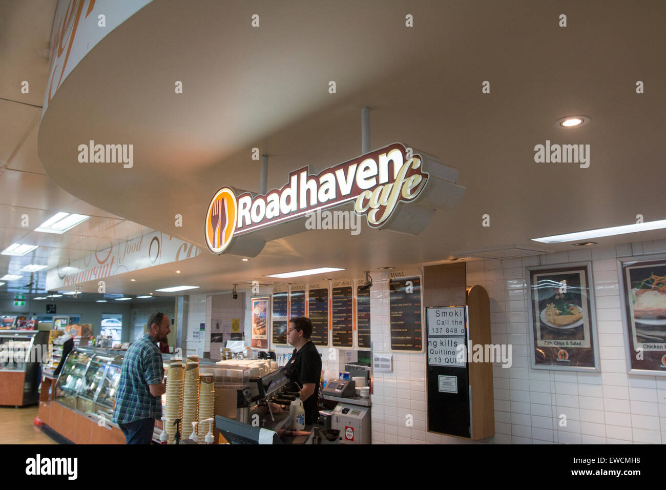 Roadhaven cafe australian service station hires stock photography and