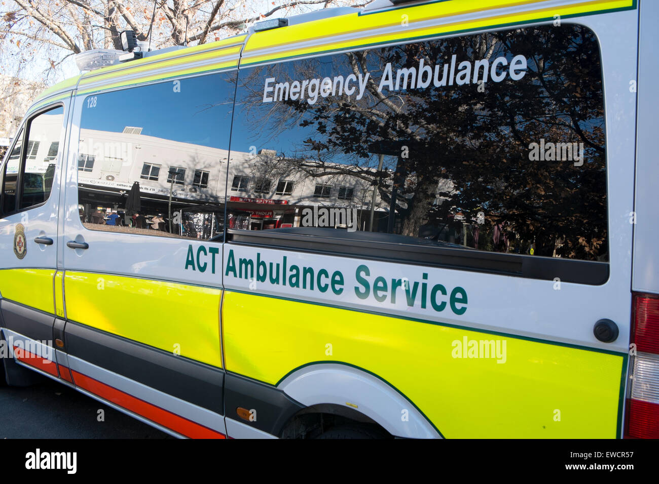 ACT,australian capital territory ambulance parked in Canberra, Australia Stock Photo