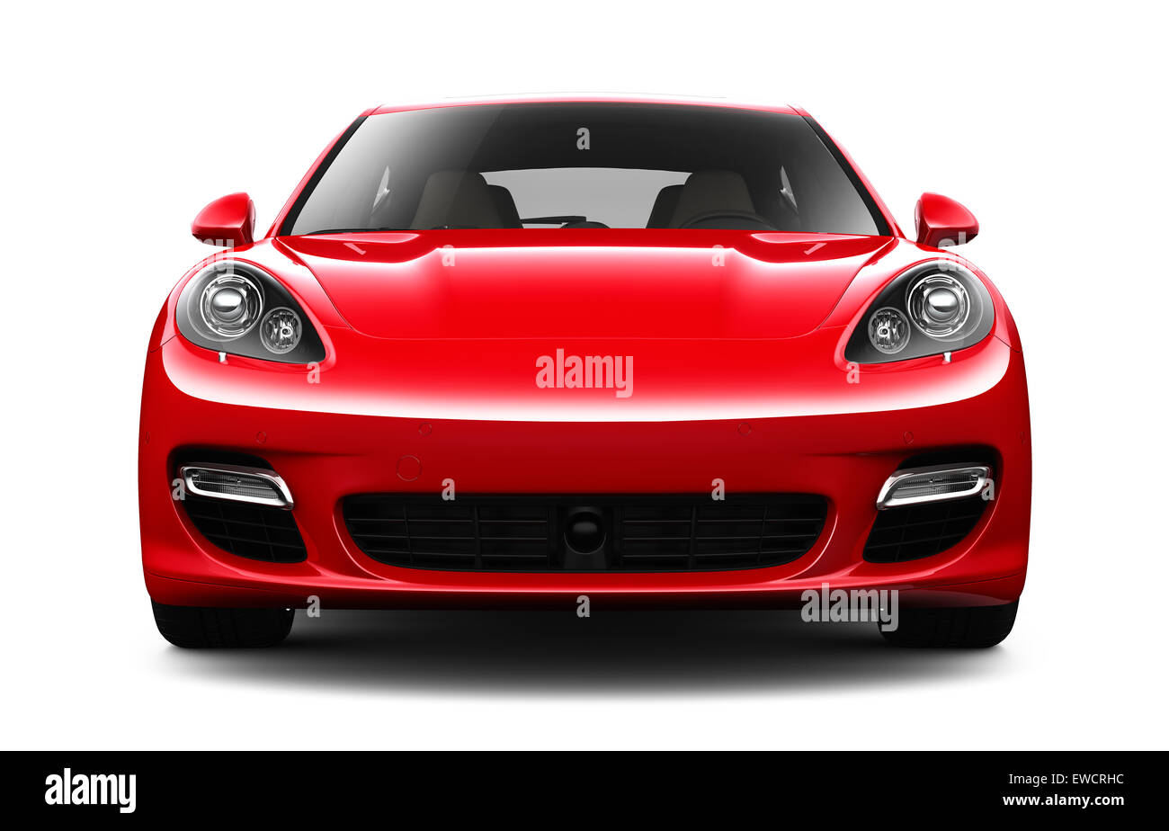 Red luxury car - front view Stock Photo