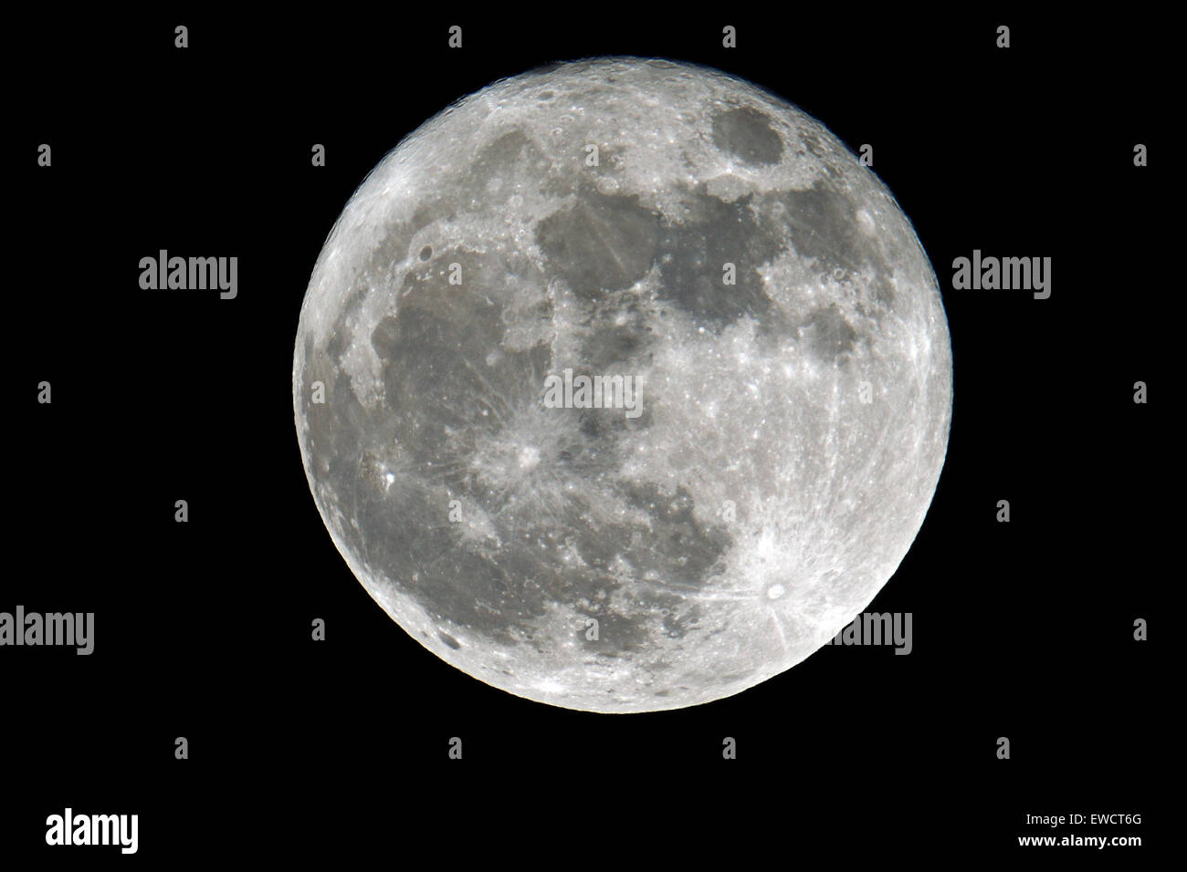 Super Full Moon Stock Photo