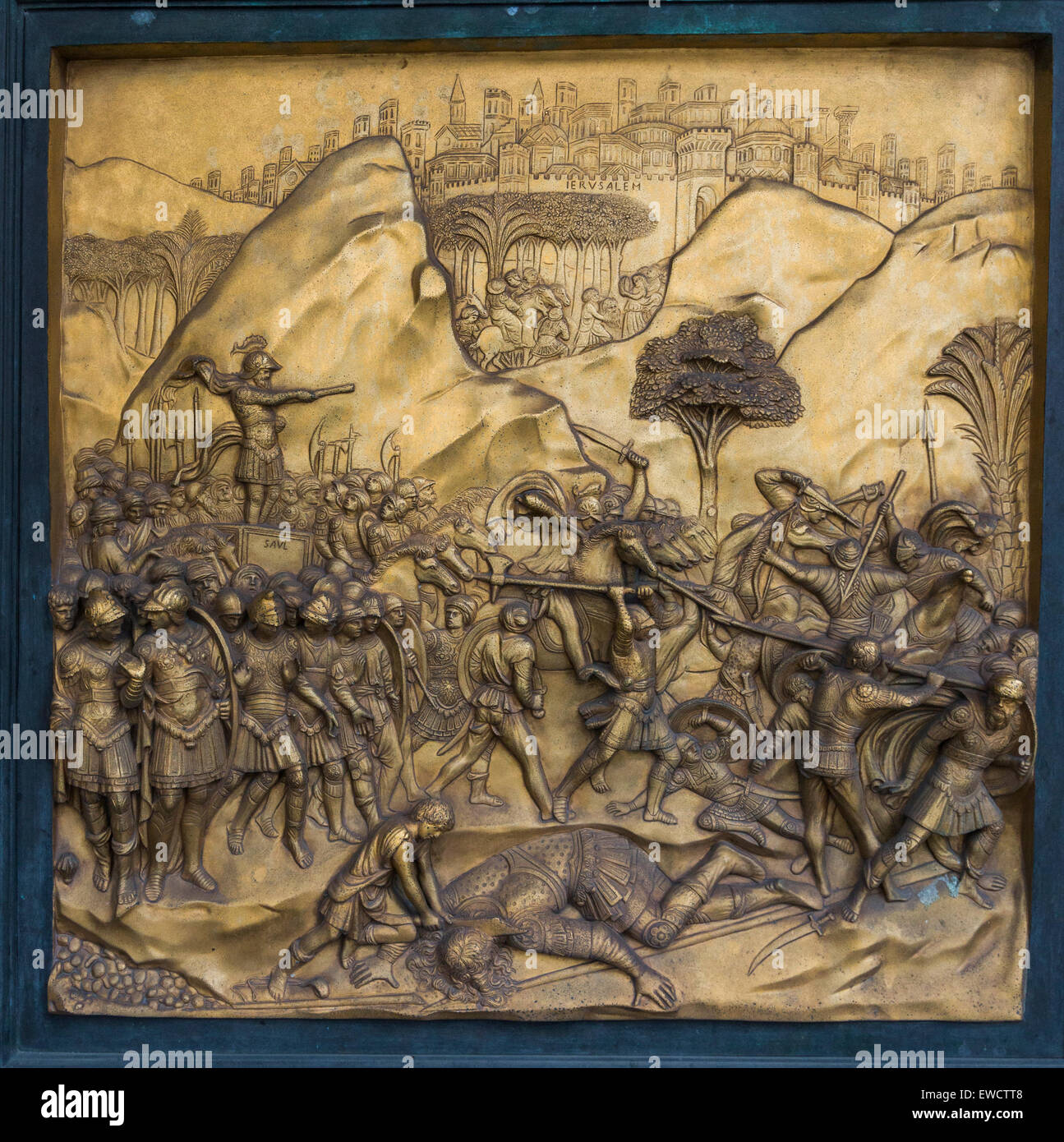 David And Goliath Relief East Gates Of Paradise Doors