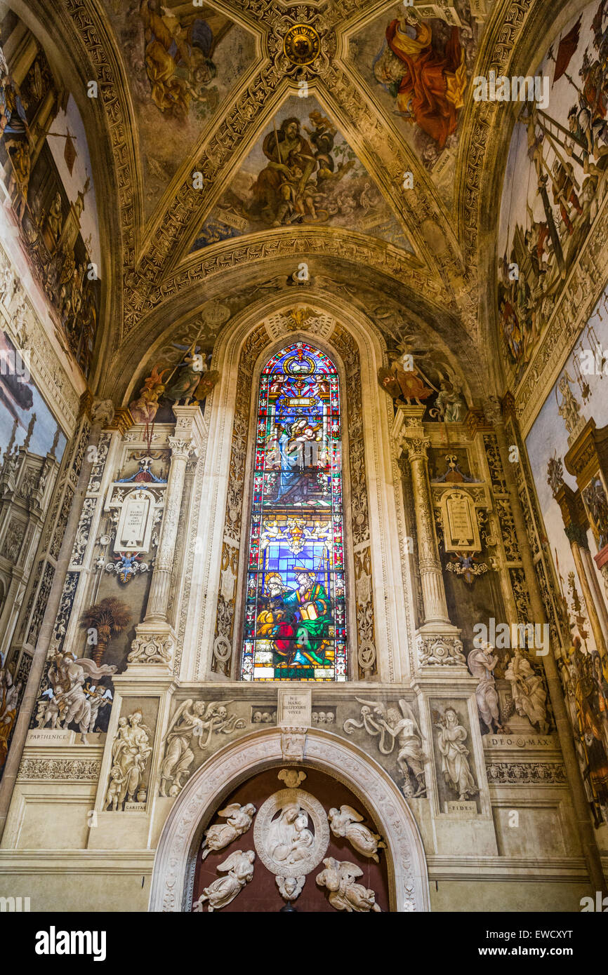 The Chapel of Filippo Strozzi, Santa Maria Novella, Florence, Italy Stock Photo