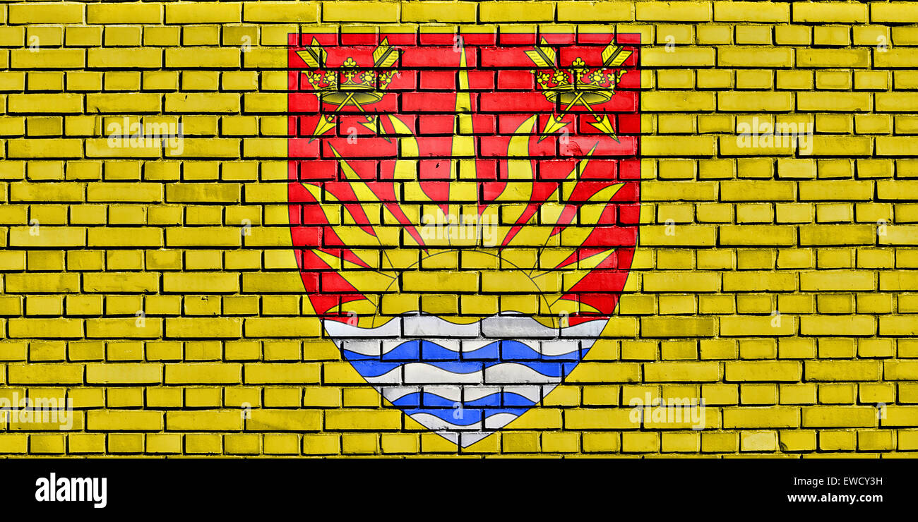 flag of Suffolk painted on brick wall Stock Photo - Alamy