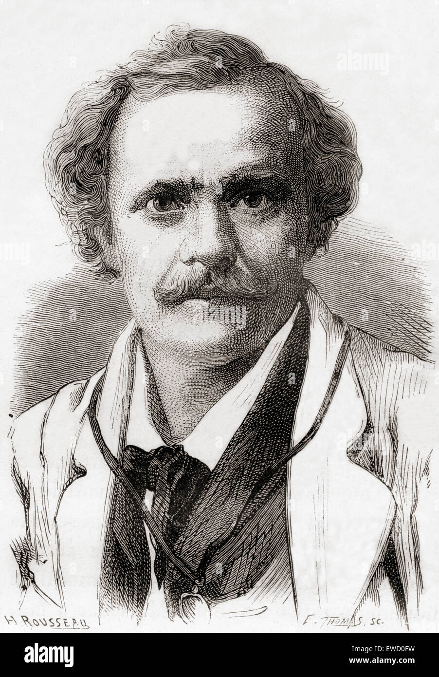 Nadar was the pseudonym of Gaspard-Félix Tournachon ,  1820 –1910.  French photographer, caricaturist, journalist, novelist, and balloonist. Stock Photo