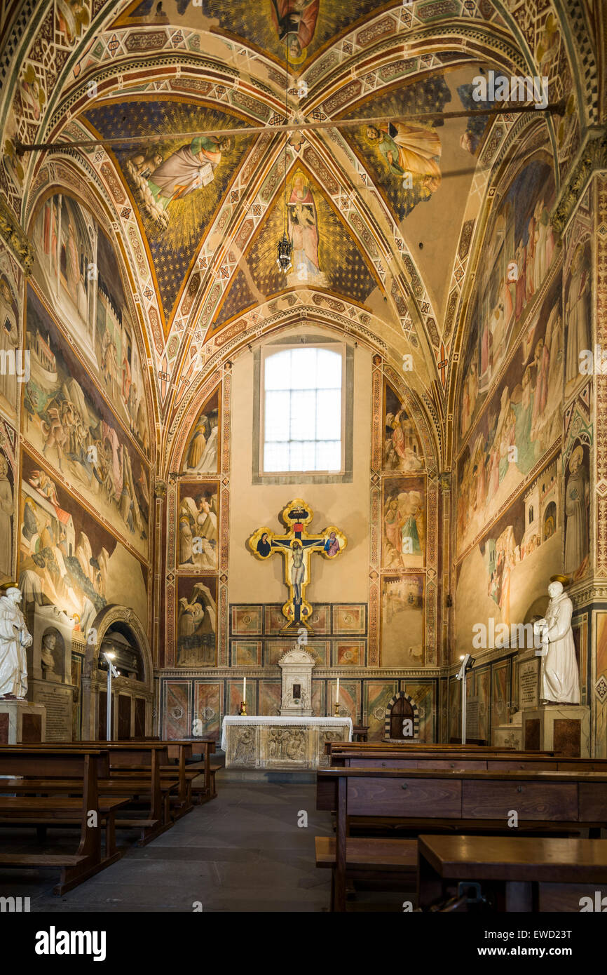 The Castellani chapel,  Basilica di Santa Croce, Basilica of the Holy Cross, Florence, Italy Stock Photo